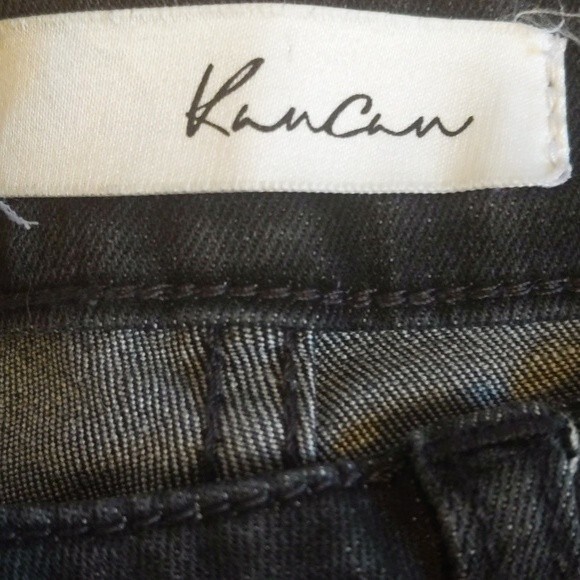 KanCan black denim distressed skinny jeans EUC 3/25 - Picture 4 of 7